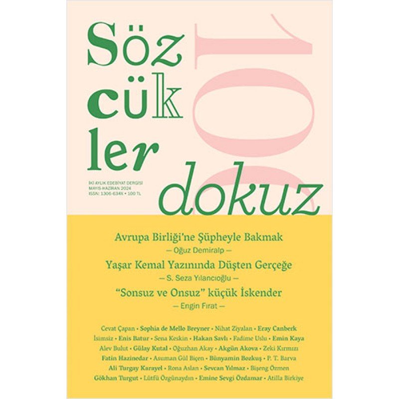 Sözcükler Dergisi Sayı - 109 Mayıs-Haziran 2024